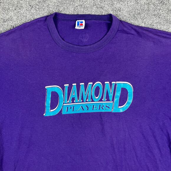 Russell Athletic T-Shirt Mens Size XXL Purple Diamond Players Graphic - Picture 1 of 8